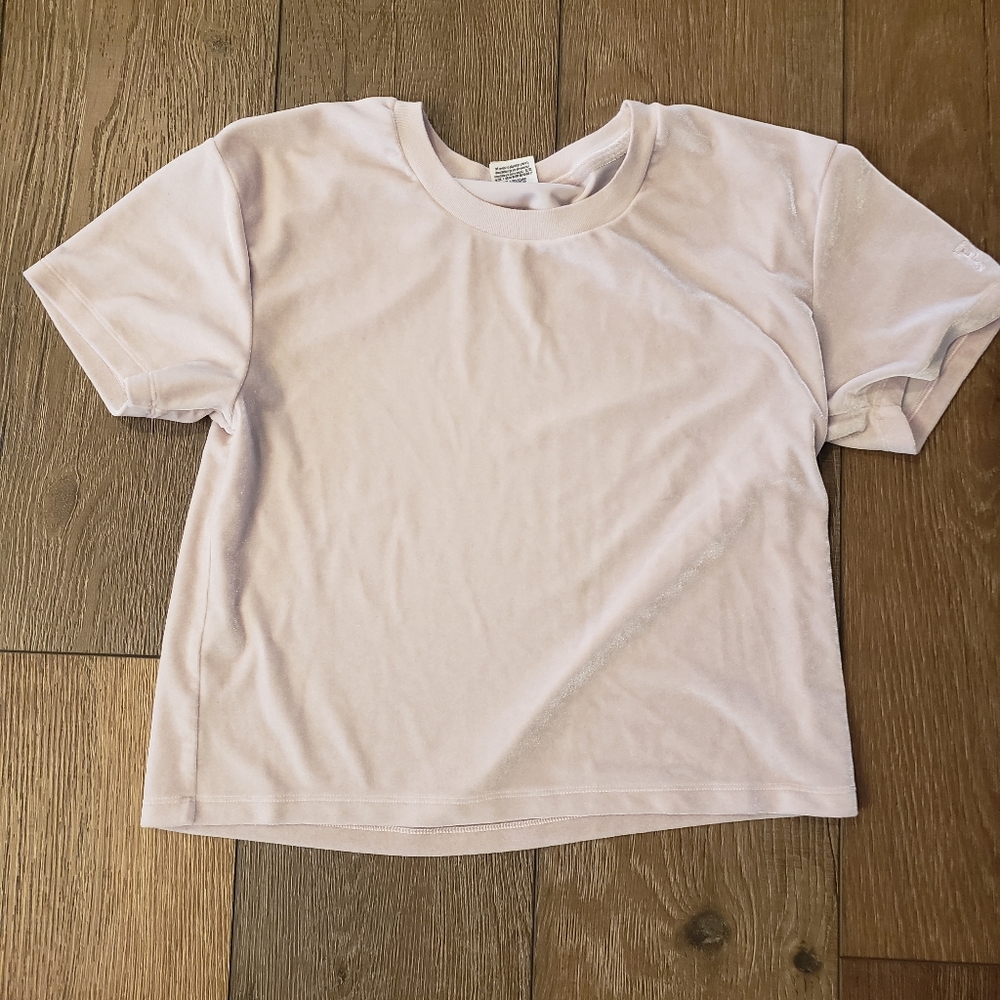 PINK crushed velvet top